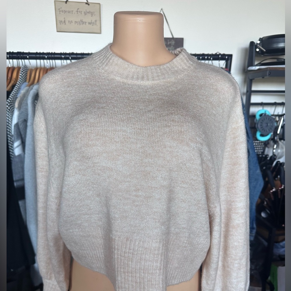 Sophie Rue Soft Beige Crew Neck Sweater